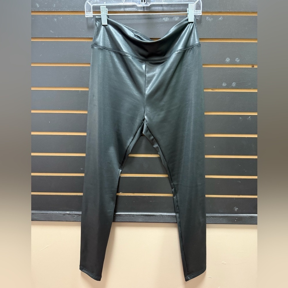 Wild Fable Black Faux Leather Leggings High Rise Stretch Women’s M